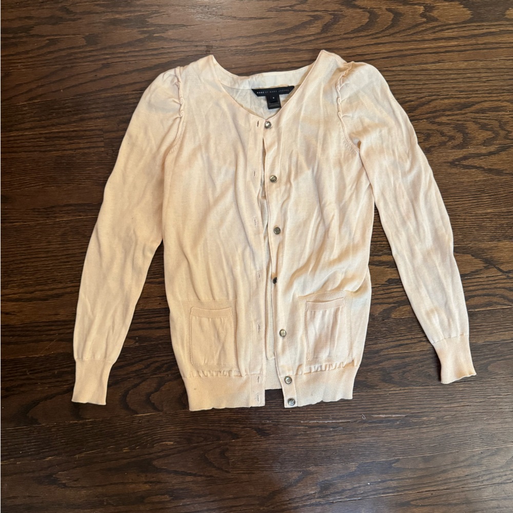 Marc by Marc Jacob’s Cream cardigan with puffy sleeves Size S